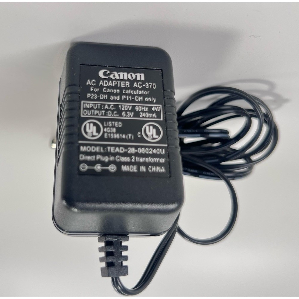 Canon Genuine AC Power Adapter AC-370 6.3v 240mA‎ For P23-DH P11-DH